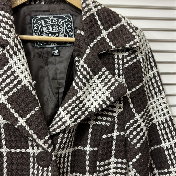 Ivory & Plaid Brown Peacoat - Picture 4 of 7